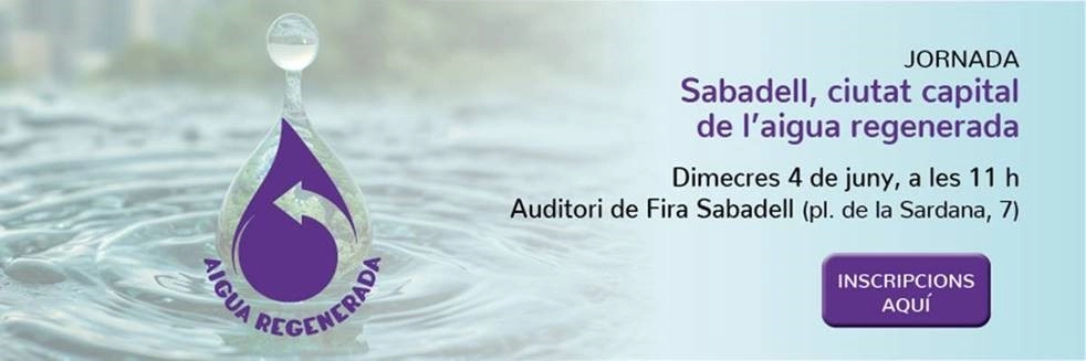 Bàner jornada de l'aigua regenerada a Sabadell